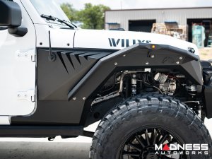 Jeep Wrangler JL Fender Flares - Fab Fours - Front - Mid Width Flare For Base System Jeep Wrangler JL Fender Flares - Fab Fours - Front - Mid Width Flare For Base System